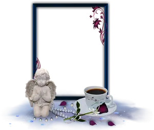 Serene Angel Morning Coffee PNG