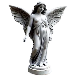 Serene Angel Sculpture PNG Xqm