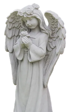Serene Angel Statue PNG