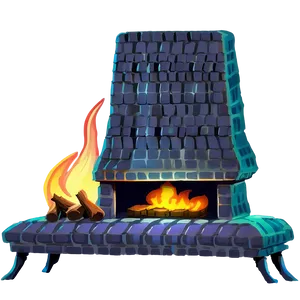 Serene Anime Fireplace PNG Gqd PNG