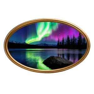 Serene Aurora Borealis Scene PNG 06242024