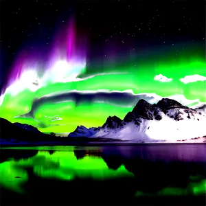 Serene Aurora Borealis Scene Png Dhw17 PNG image