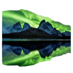 Serene Aurora Reflection Water PNG 06202024 PNG