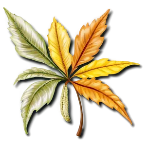 Serene Autumn Leaves PNG Dfy31