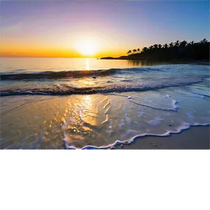 Serene Beach Sunrise Png Ikw PNG image