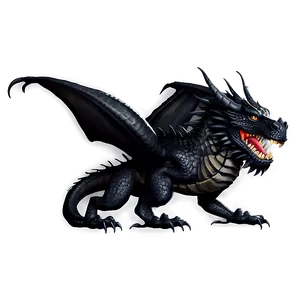 Serene Black Dragon Png 06252024 PNG image