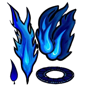 Serene Blue Flames Png 06122024 PNG image