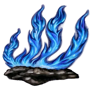 Serene Blue Flames PNG 93 PNG