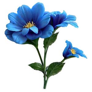 Serene Blue Flower PNG Nqu8