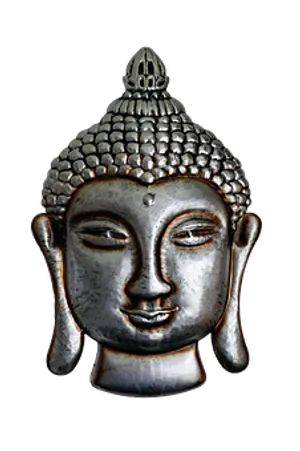 Serene Buddha Head Sculpture PNG image