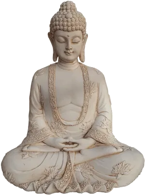 Serene Buddha Meditation Statue PNG image