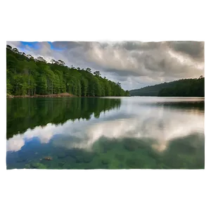 Serene Cloudy Lake PNG 43 PNG