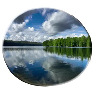 Serene Cloudy Lake Png Sop33 PNG image