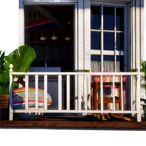 Serene Cottage Balcony Png Gll66 PNG image