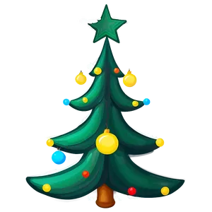 Serene Cute Christmas Tree Graphic PNG Rfd PNG