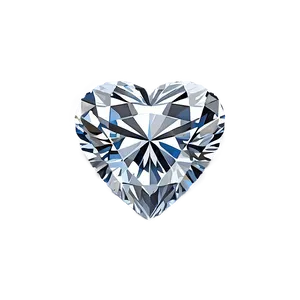 Serene Diamond Heart PNG 80