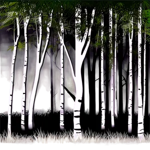 Serene Forest Silhouette PNG Goy PNG