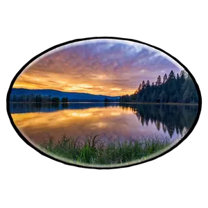 Serene Lake Sunset PNG 05212024