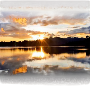 Serene Lake Sunset PNG Xti95