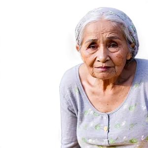 Serene Old Woman PNG 06202024 PNG
