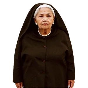 Serene Old Woman PNG 93
