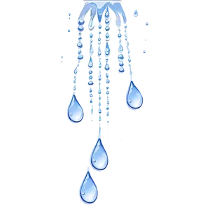 Serene Raindrop PNG 10
