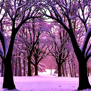 Serene Snow Trees Png 44 PNG image