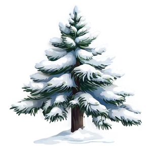 Serene Snowy Pine Tree Png 34 PNG image