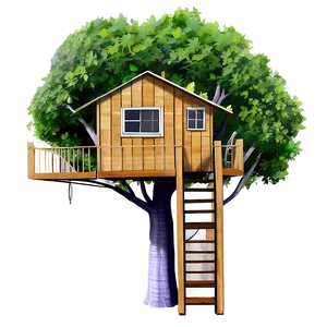 Serene Tree House PNG 74