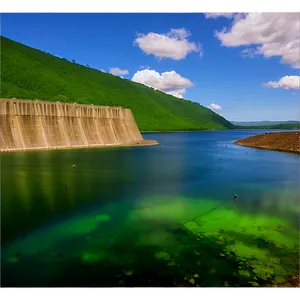 Serene Water Reservoir Dam Png Gyn39 PNG image