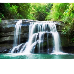 Serene Waterfall Landscape PNG 05212024