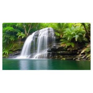 Serene Waterfall Landscape Png 31 PNG image