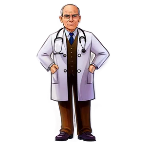 Serious Cartoon Doctor PNG Fjk PNG