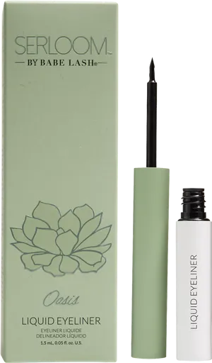 Serloom Oasis Liquid Eyeliner Packagingand Product PNG image