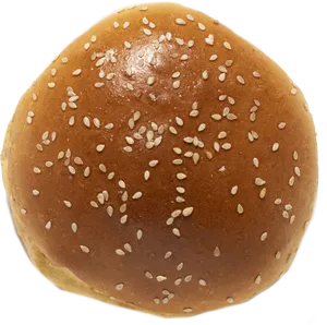 Sesame Seed Burger Bun Top View PNG image
