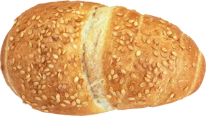 Sesame Seed Covered Bread Loaf PNG image