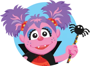 Sesame Street Character Abby Cadabby Halloween PNG image