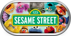 Sesame Street Characters Banner PNG