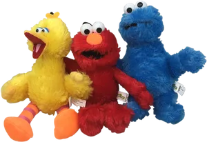 Sesame Street Plush Trio PNG image