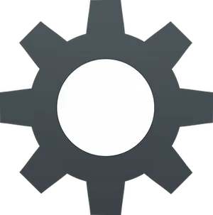 Settings Gear Icon Black Background