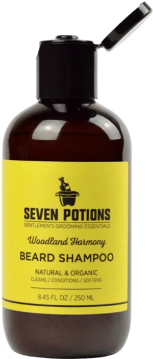 Seven Potions Beard Shampoo Bottle PNG image