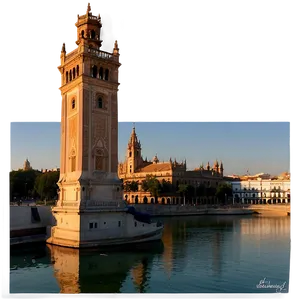 Sevilla Golden Hour Cityscape Png 06252024 PNG image