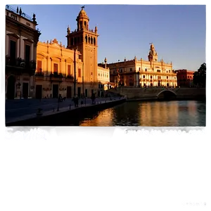 Sevilla Golden Hour Cityscape Png Wgs PNG image