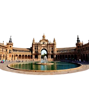 Sevilla Plaza De España Panorama Png Pdy5 PNG image