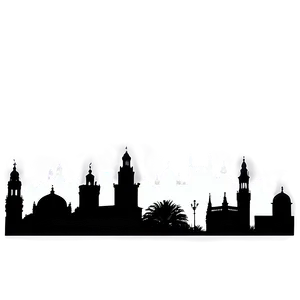 Sevilla Skyline Silhouette Png Lnh65 PNG image