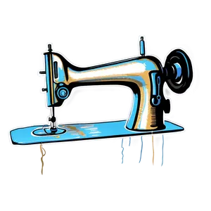 Sewing Machine With Fabric Png 05252024 PNG image