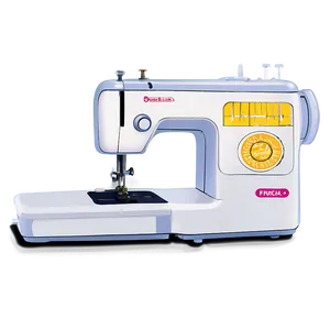 Sewing Machine With Fabric PNG 05252024