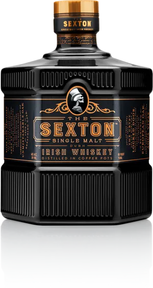 Sexton Single Malt Irish Whiskey Bottle PNG image