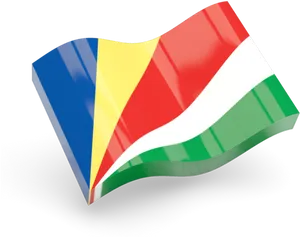 Seychelles National Flag Waving PNG image