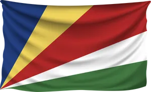 Seychelles National Flag Waving PNG image